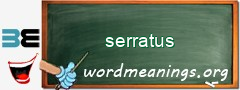 WordMeaning blackboard for serratus